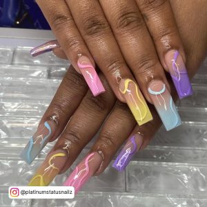 Long Coffin Nails Ombre