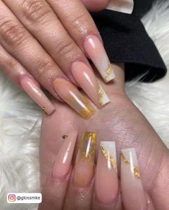 Marble Nails Rose Gold