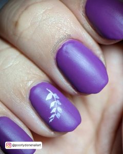 Matte Black And Purple Nails
