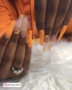 Matte Orange Nail Designs