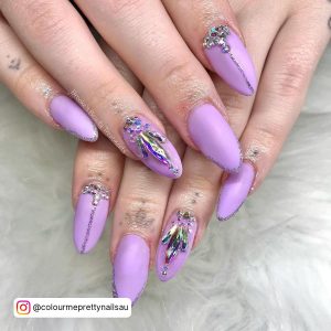 Matte Purple Ombre Nails