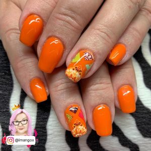 Nail Designs For Summer Orange