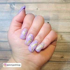 Nail Designs Purple And Gold