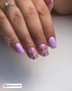 Nail Designs Purple Butterfly