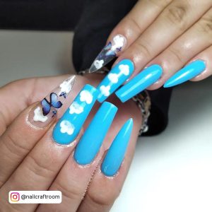 Nail Ideas Coffin Butterfly