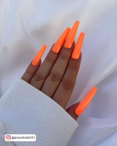 Nails Bright Orange