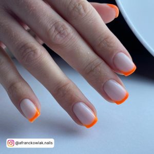 Nails French Orange