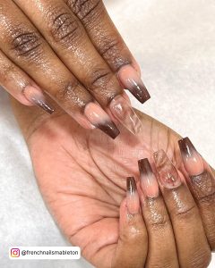 Nails Ombre Brown