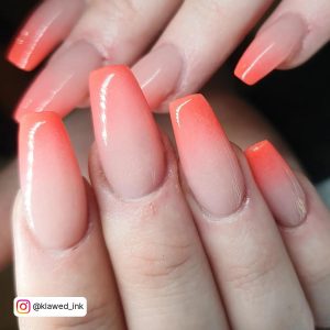 Nails Orange Ombre
