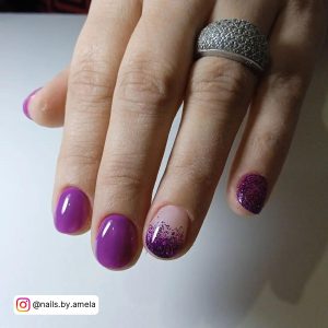 Nails Short Purple