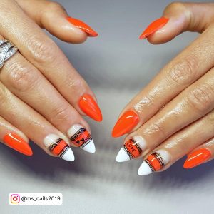 Nails Summer Centre Orange