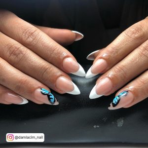 Nails With Butterflies Short