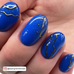 Navy Blue Gel Nails