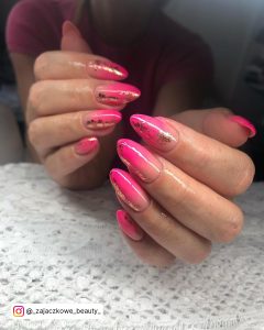 Neon Ombre Coffin Nails