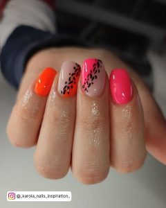 Neon Orange Press On Nails