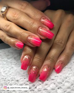 Neon Pink Nails Ombre