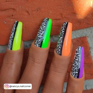Neon Purple Nail Designs
