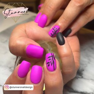 Neon Purple Ombre Nails