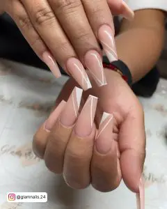 Nude Color Coffin Nails