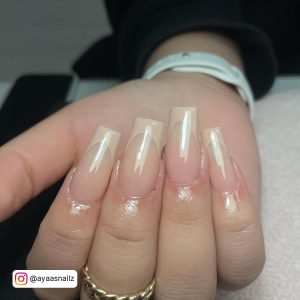 Nude Nails With French Tip