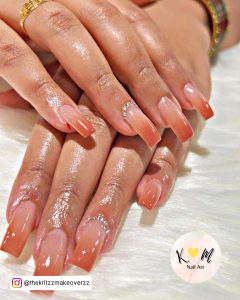 Nude White Ombre Nails