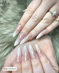 Ombre Almond Nails Long