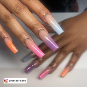 Ombre Colorful Nails