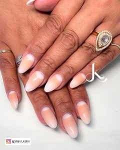 Ombre French Almond Nails