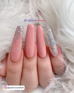 Ombre French Nails With Sparkle