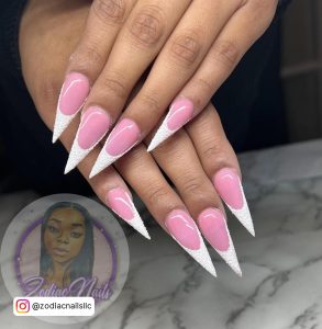 Ombre French Tip Stiletto Nails