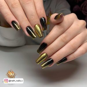 Ombre Gold Nails