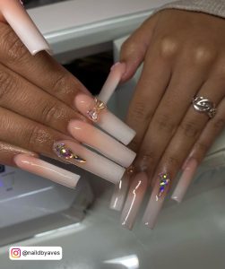 Ombre Nails Coffin Long