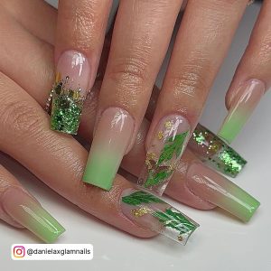 Ombre Nails Green