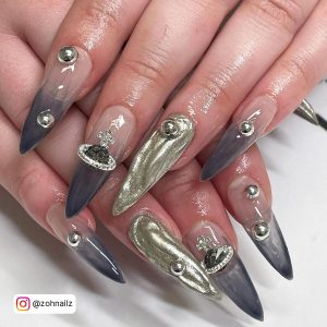 Ombre Nails Grey