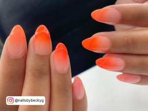 Ombre Nails With Colored Tips
