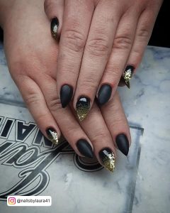 Ombre Nails With Gold Foil