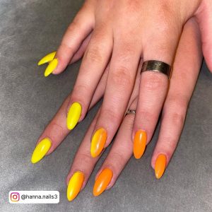 Ombre Nails Yellow And Orange