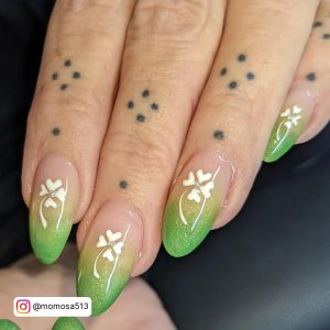Ombre Neon Green Nails