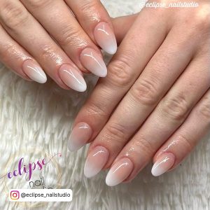 Ombre Nude Nails Short
