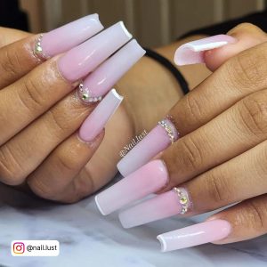 Ombre Wedding Nails Round