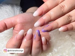 Ombre Wedding Nails With Jewels