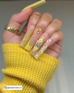 Ombre Yellow Nails