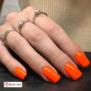 Orange Acrylic Nails Designs