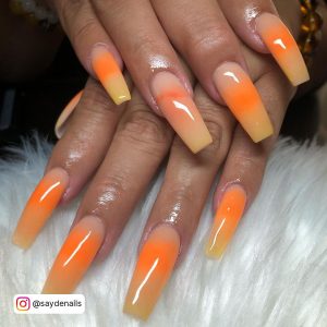 Orange And Yellow Nail Ideas