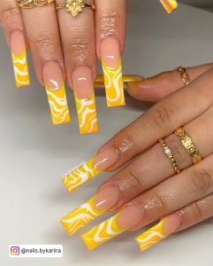 Orange And Yellow Nails