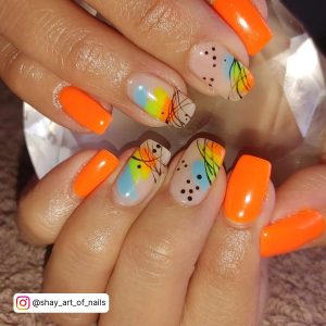 Orange Bright Nails
