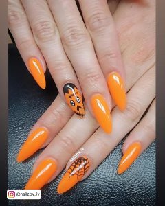 Orange Halloween Nail Ideas