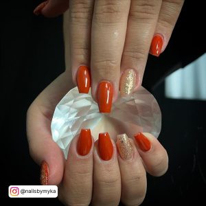 Orange Nail Color For Fall