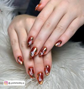 Orange Nails For Fall