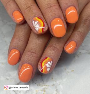 Orange Nails For Summer
